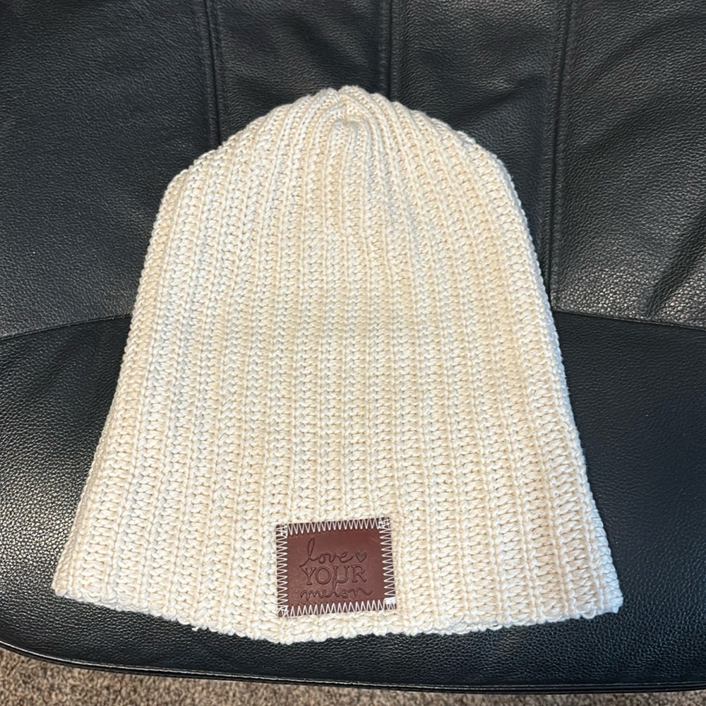 Love your melon beanie hat.